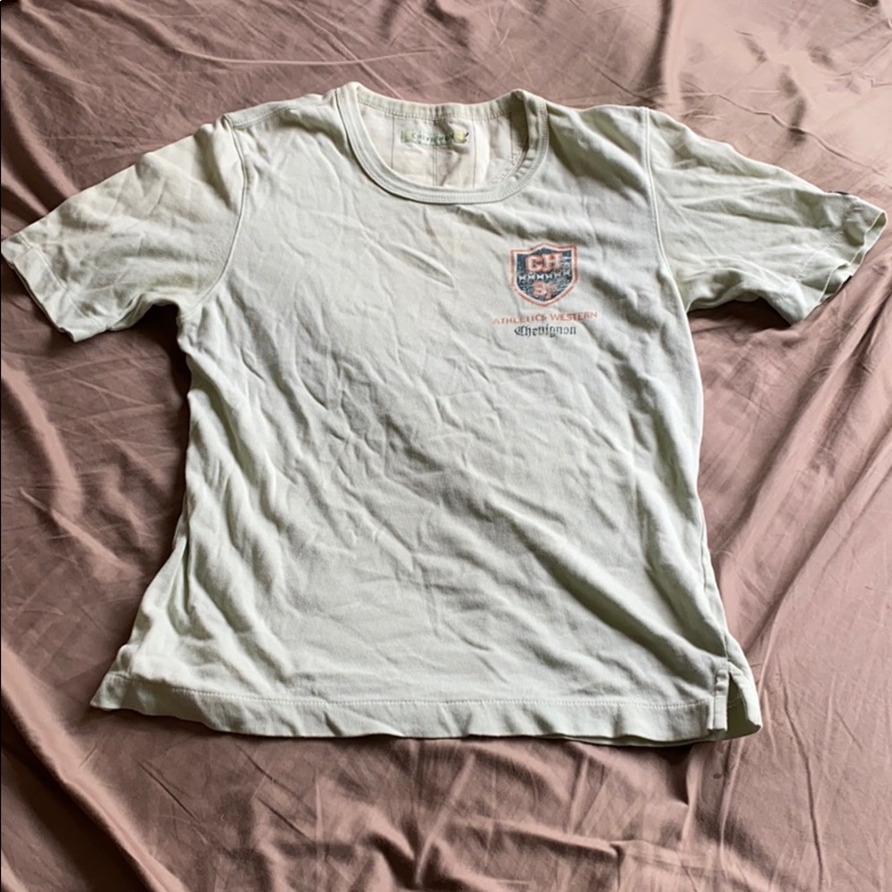 ✨Chevignon light green logo tee!  Size L!